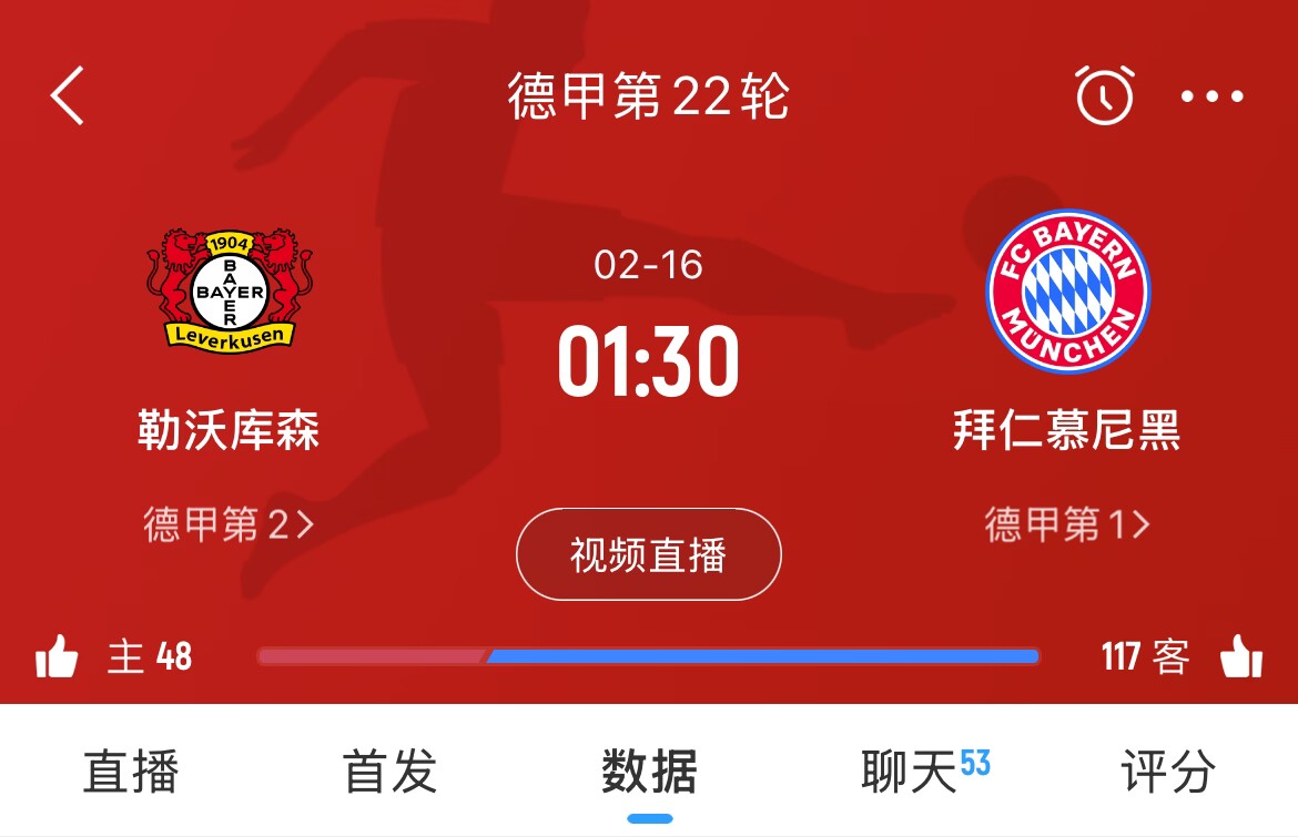  下輪決定冠軍？拜仁下場(chǎng)德甲將客戰(zhàn)勒沃庫(kù)森，若取勝將11分領(lǐng)跑